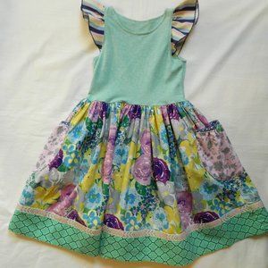 Matilda Jane Platinum Dress size 6 Knit Top Floral design